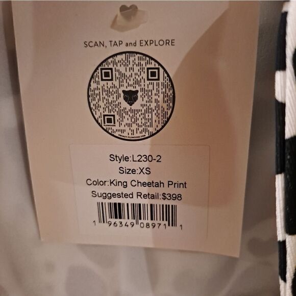 Lita by Ciara size XS black & white print front cutout jumpsuit wideleg. - Picture 4 of 6